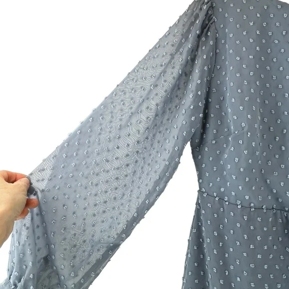 Lulu's Blue Polka Dot Mini Dress - Picture 8 of 16